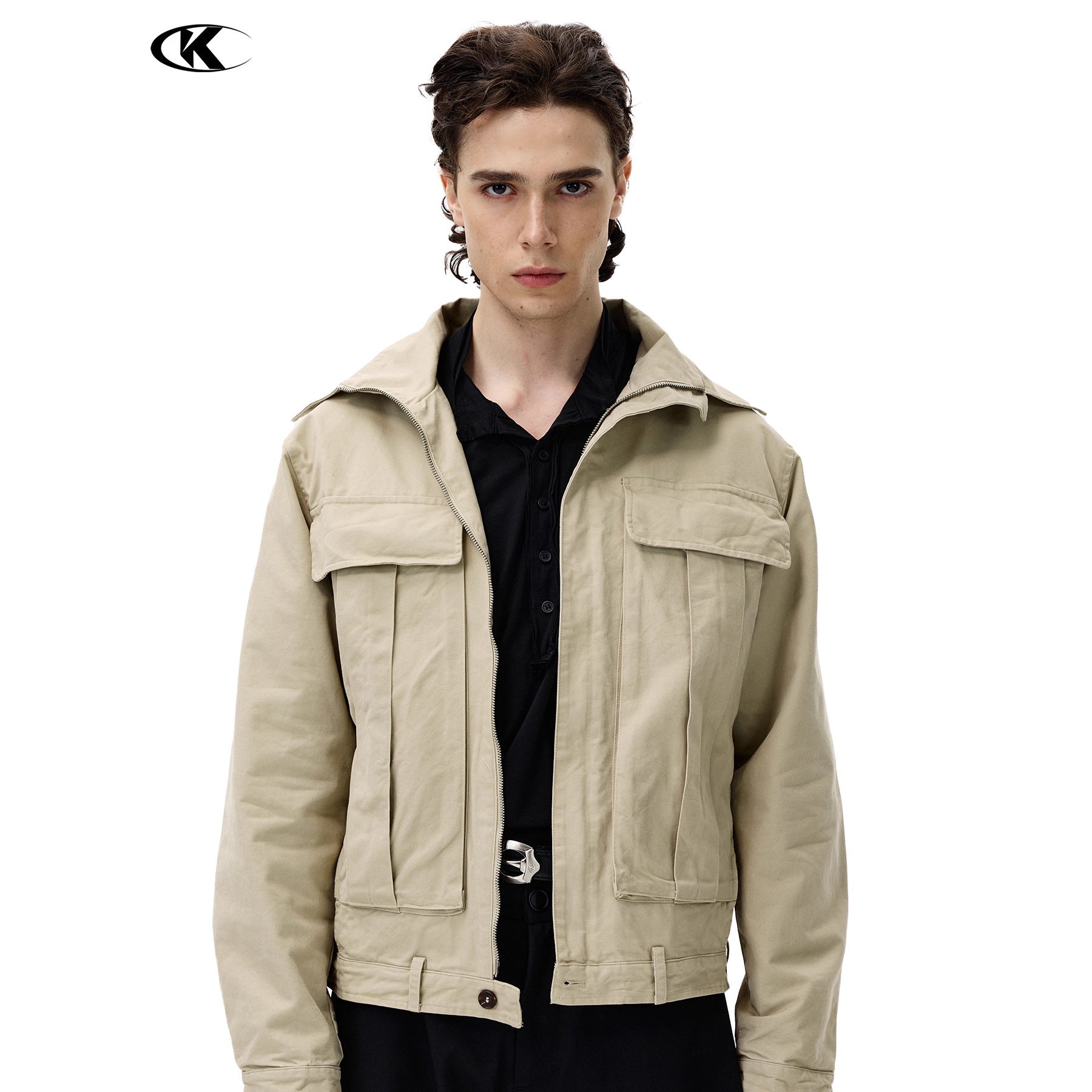 11KN Vintage Big Pocket Loose Lapel Jacket