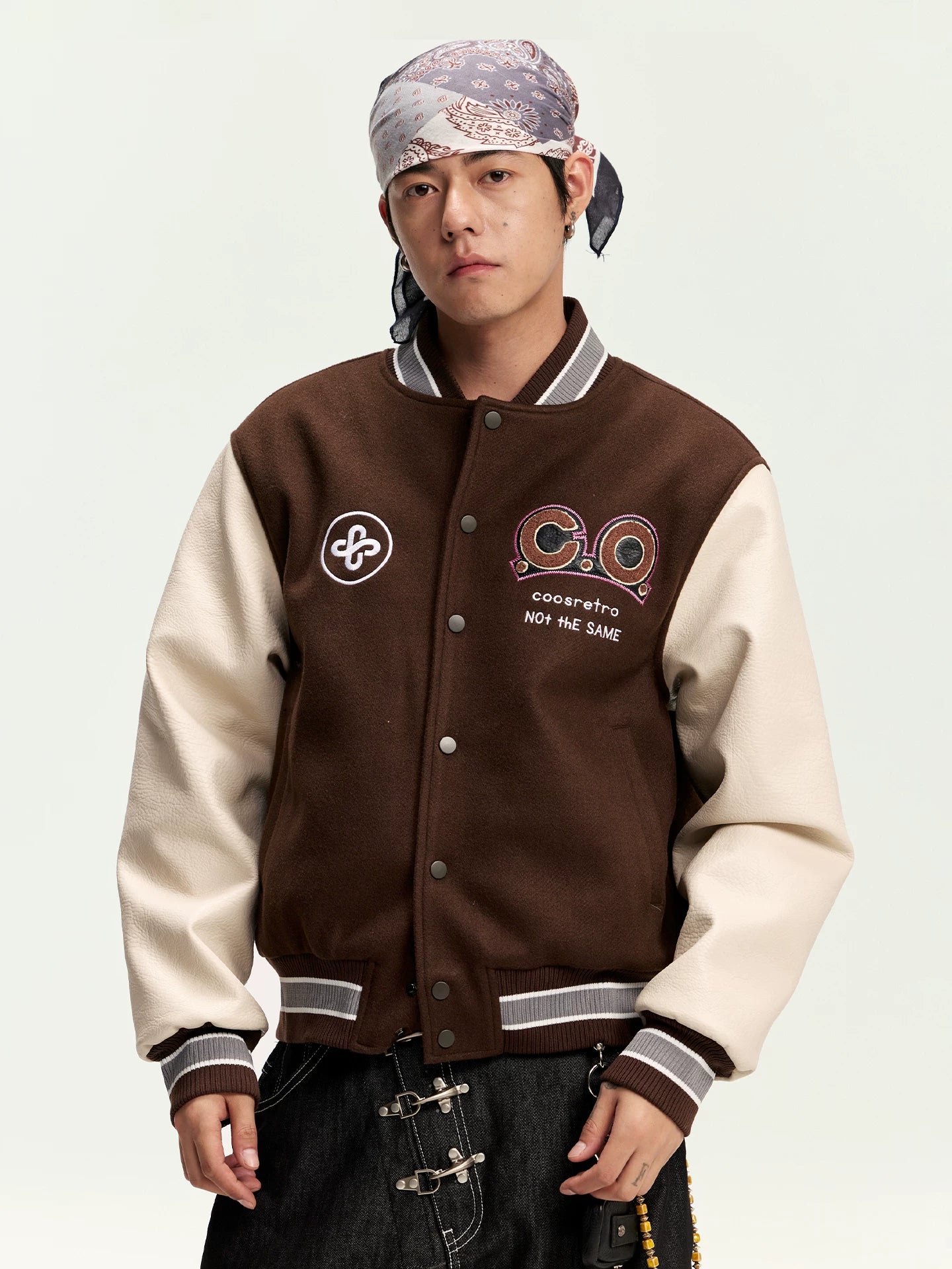 CoosRetro Autumn Winter Embroidered Baseball Jacket