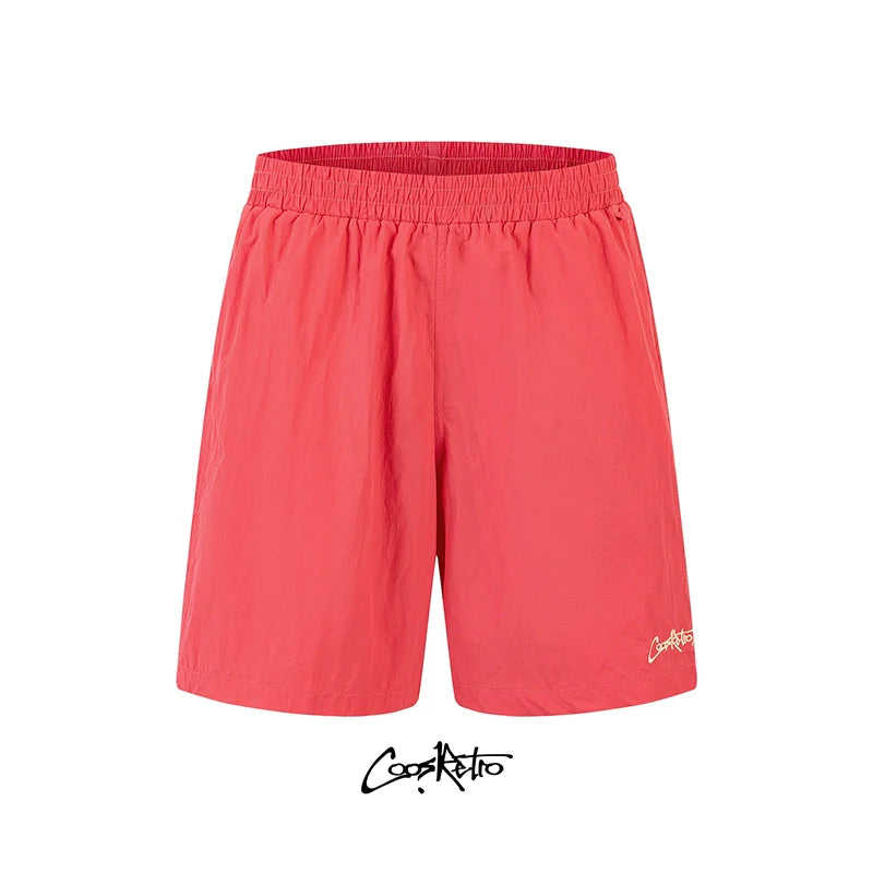 CoosRetro Embroidered Casual Loose Shorts