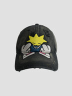 Fleamarket Cartoon Embroidery Wash Cotton Baseball Cap