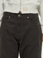 Mr. Jiangnan NewJNXS Retro Distressed Cotton Twill Bootcut Jeans