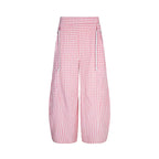 SIXMINU Sweet Scimitar Plaid Wide Leg Pants