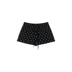 FUNKYFUN Full-printed Polka-dot Elastic Waist Three-point Casual Shorts