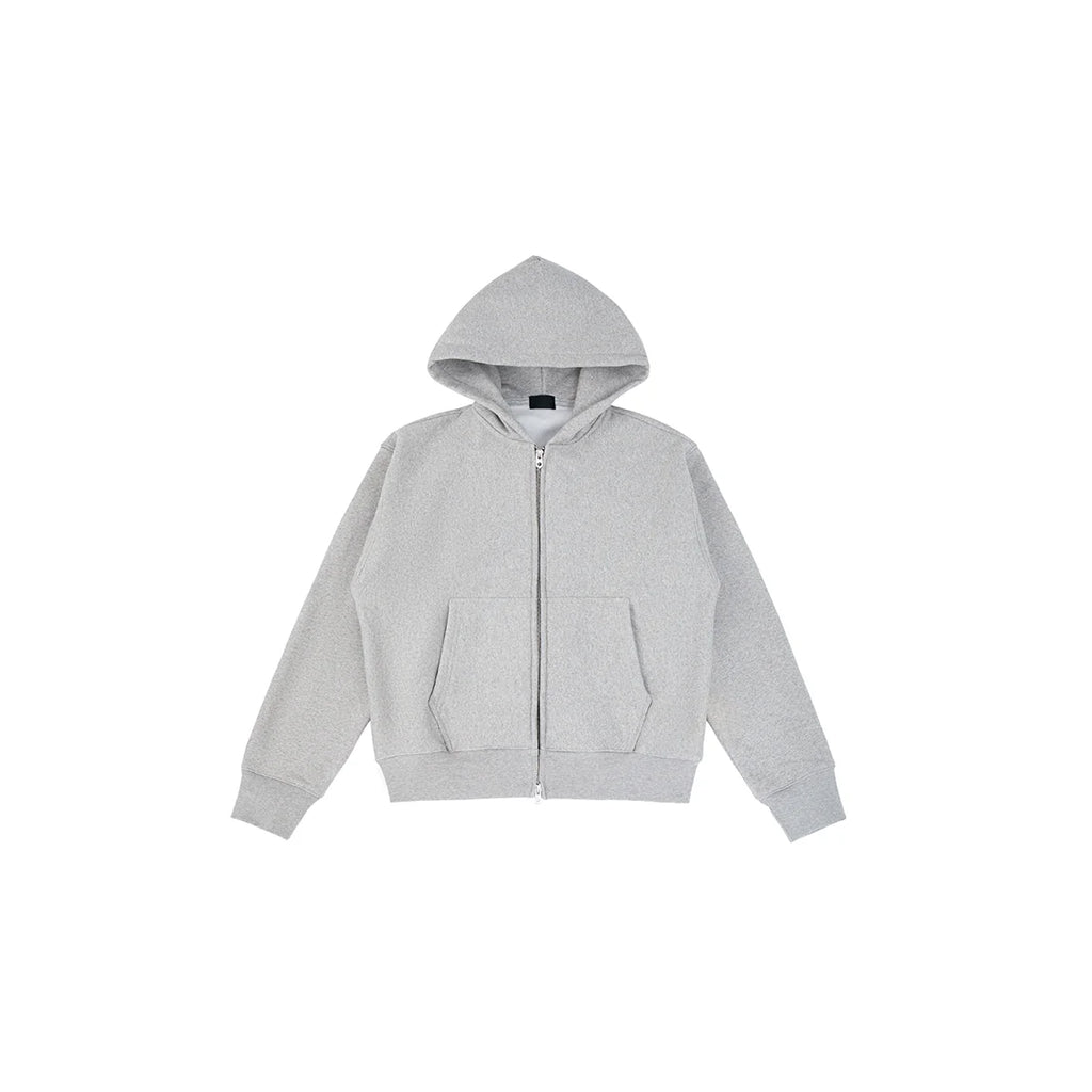 PLUS NO LOGO Casual Simple Zipper Hoodie Sweater
