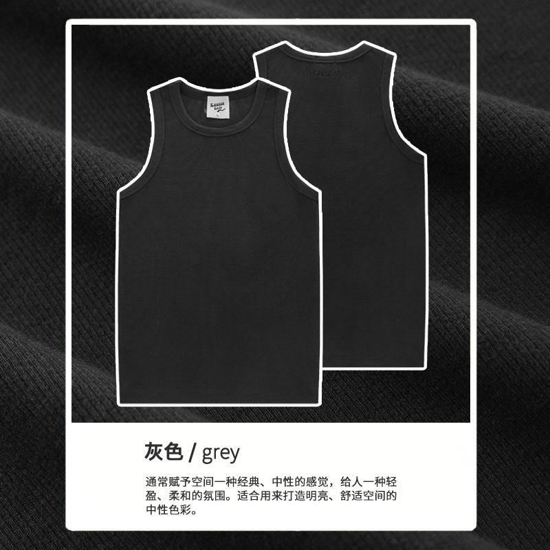 Summer Elastic Thick Thread Tight Boxer Vest Sleeveless Tee