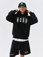 MEDM Three-dimensional Embroidered Font Hooded Sweater