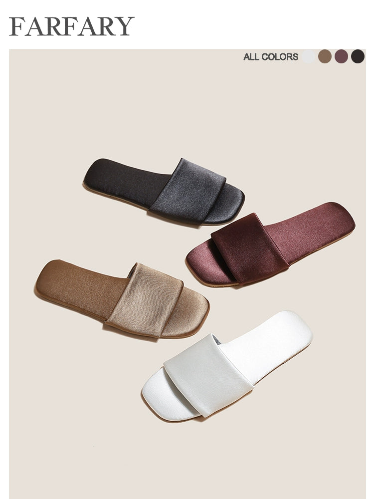 Farfary Japanese Leather Indoor Slippers