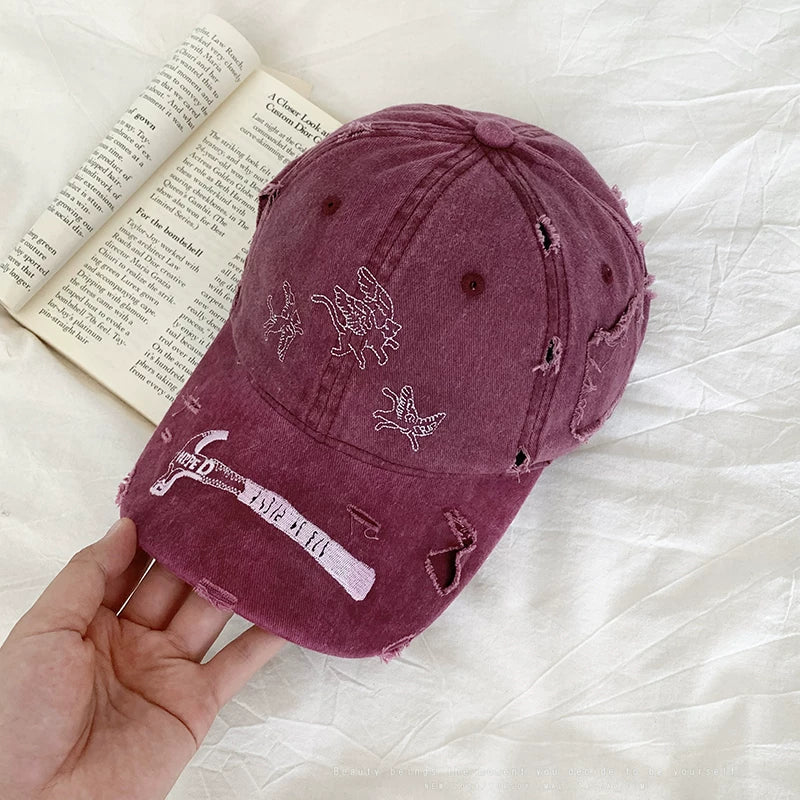 YORSOY Vintage Versatile Embroidered Baseball Cap