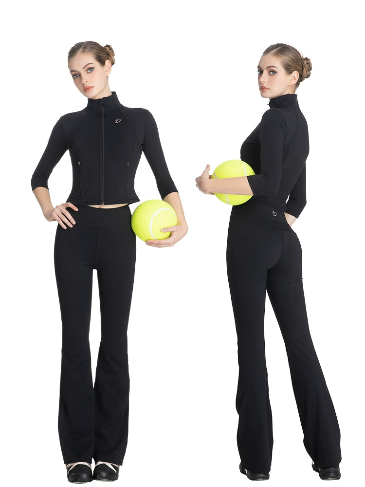 ABMY® Nude Superman High-Waist Flared Shark Pants