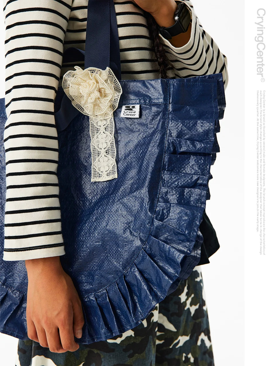 CryingCenter Shell Pleated Woven Bag