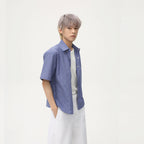 MTLCLOTHES Loose and Versatile Retro Korean Half-sleeved Shirt