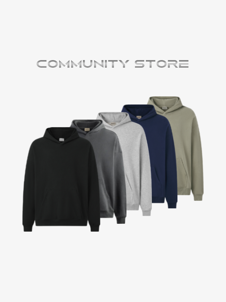 Community High Weight Clean Hooded Sweatshirt
