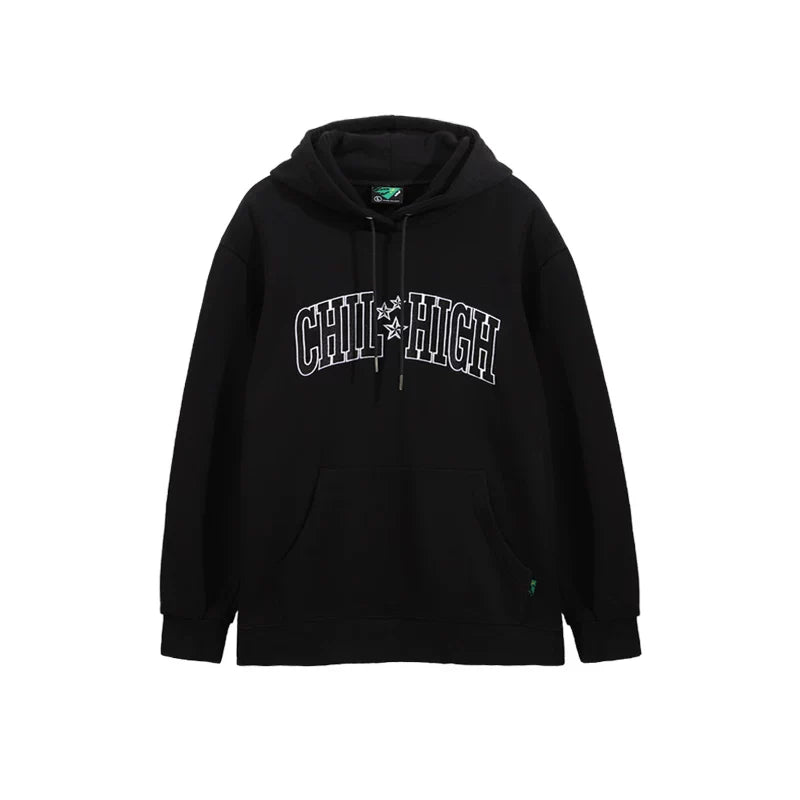 ChillHigh Loose Embroidery Hooded Pullover Sweater