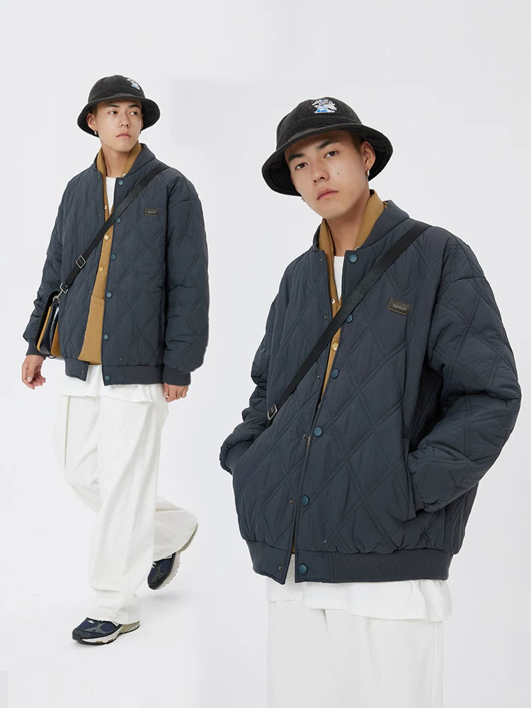 Mr. Jiangnan NewJNXS Japanese Diamond Quilted Cotton Baseball Jacket