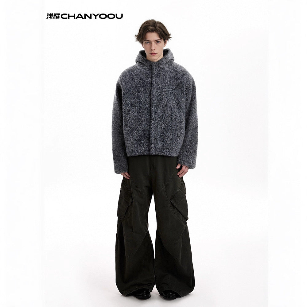 CHANYOOU Retro Woolen Hooded Cotton Clothes