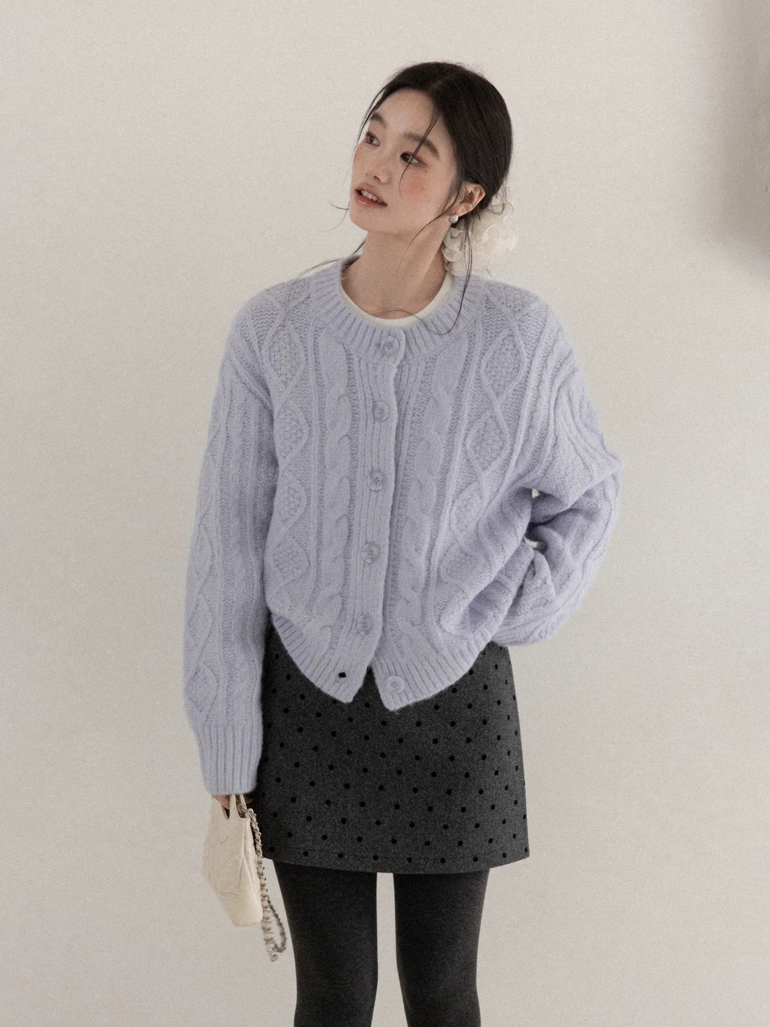 Cantonstory Sweet Fragrant Thickened Loose Knitted Sweater