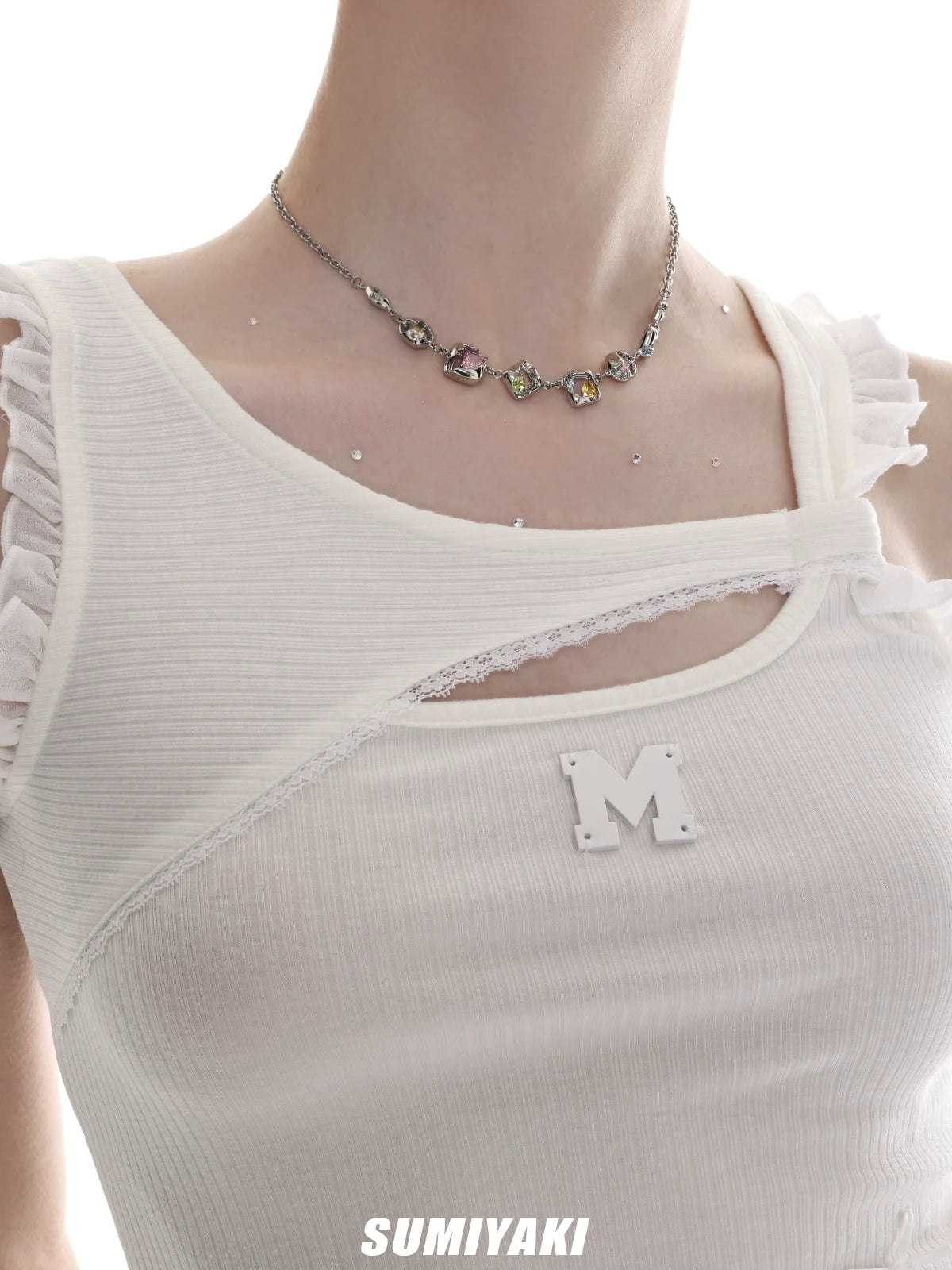 SUMIYAKI Colorful Square Necklace