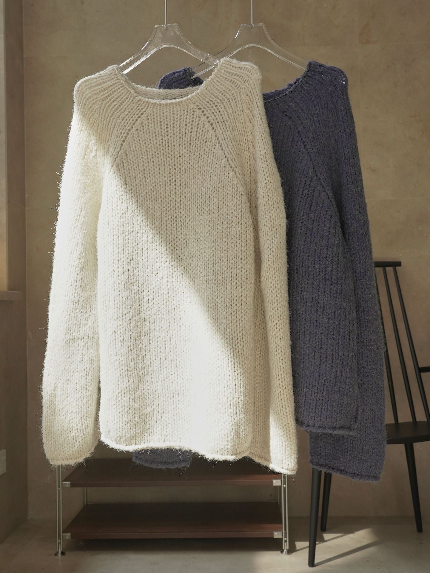 Louvre Autumn Korean Style Lazy Casual Thick Knit Sweater
