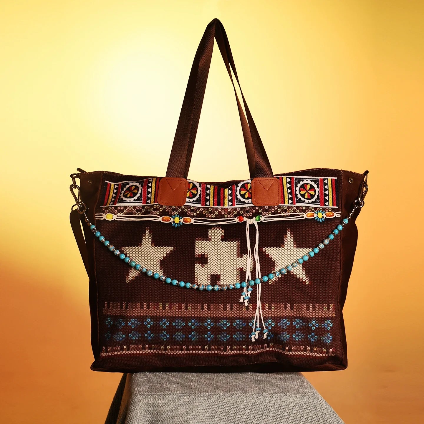 YADcrew Printing Wool Mechanism Crossbody Handbag