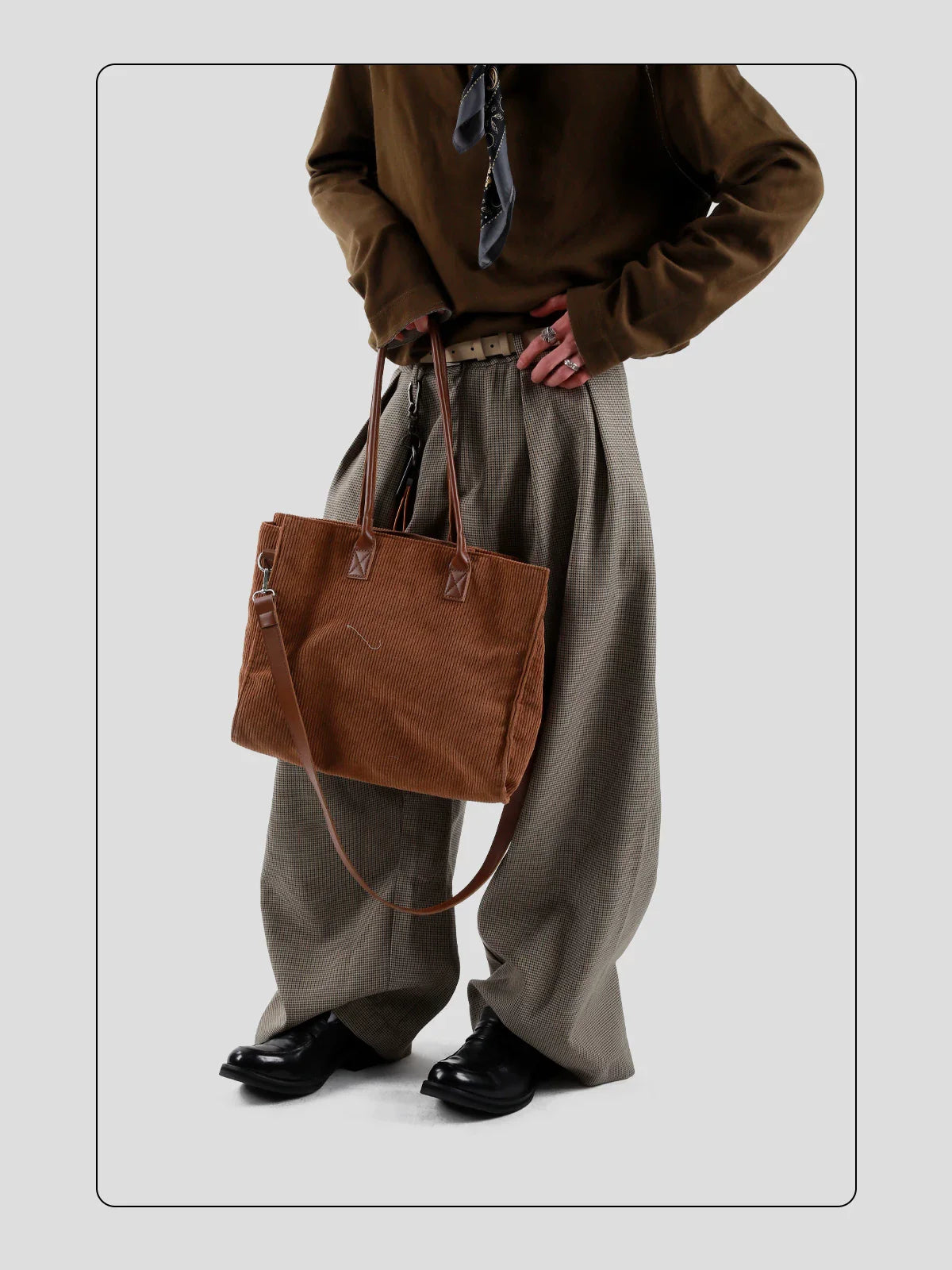 HANQIAORJI Cowhide Yuppie Heightening Loafers