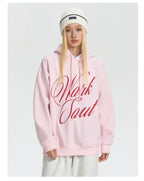 NICEBAD Flower LOGO Printed Hooded Sweater