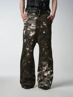 noEmosen Dissolved Camouflage Drop Crotch Canvas Pants