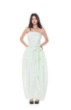 WITHMIN Temperament Thin Strap Waist Tube Top Dress