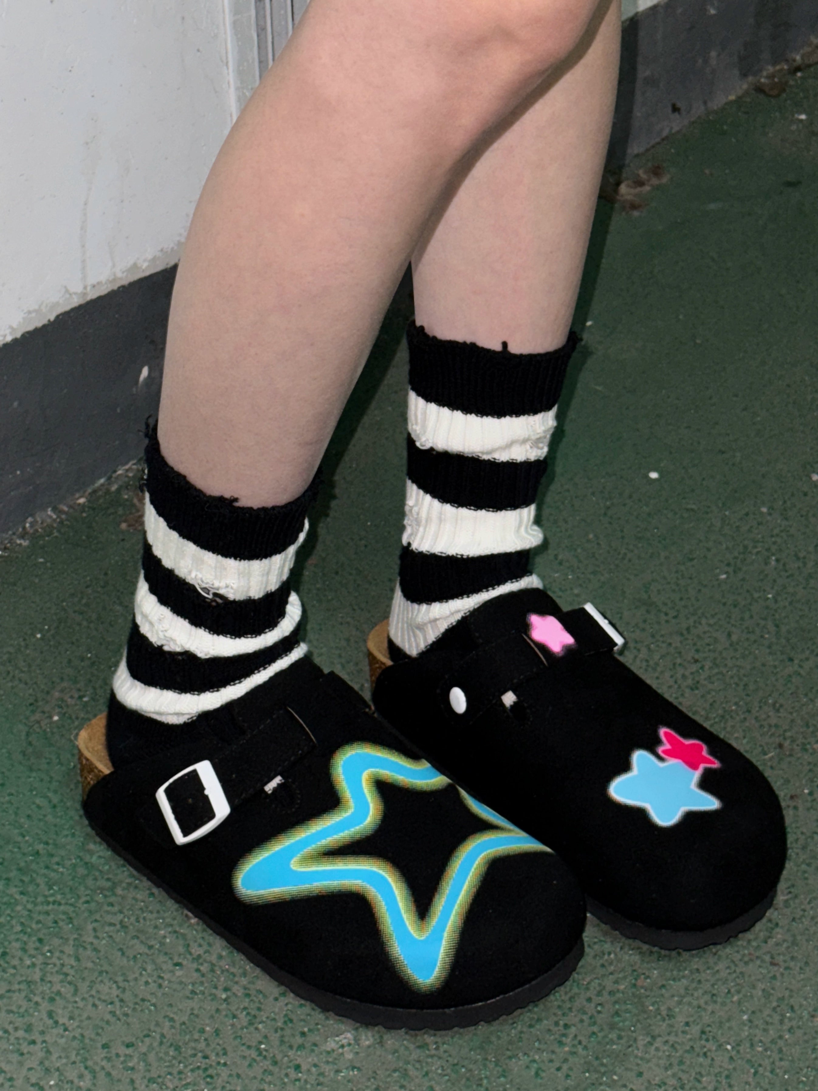 Cat & Sofa Polka Dot Star Birkenstock Sandals