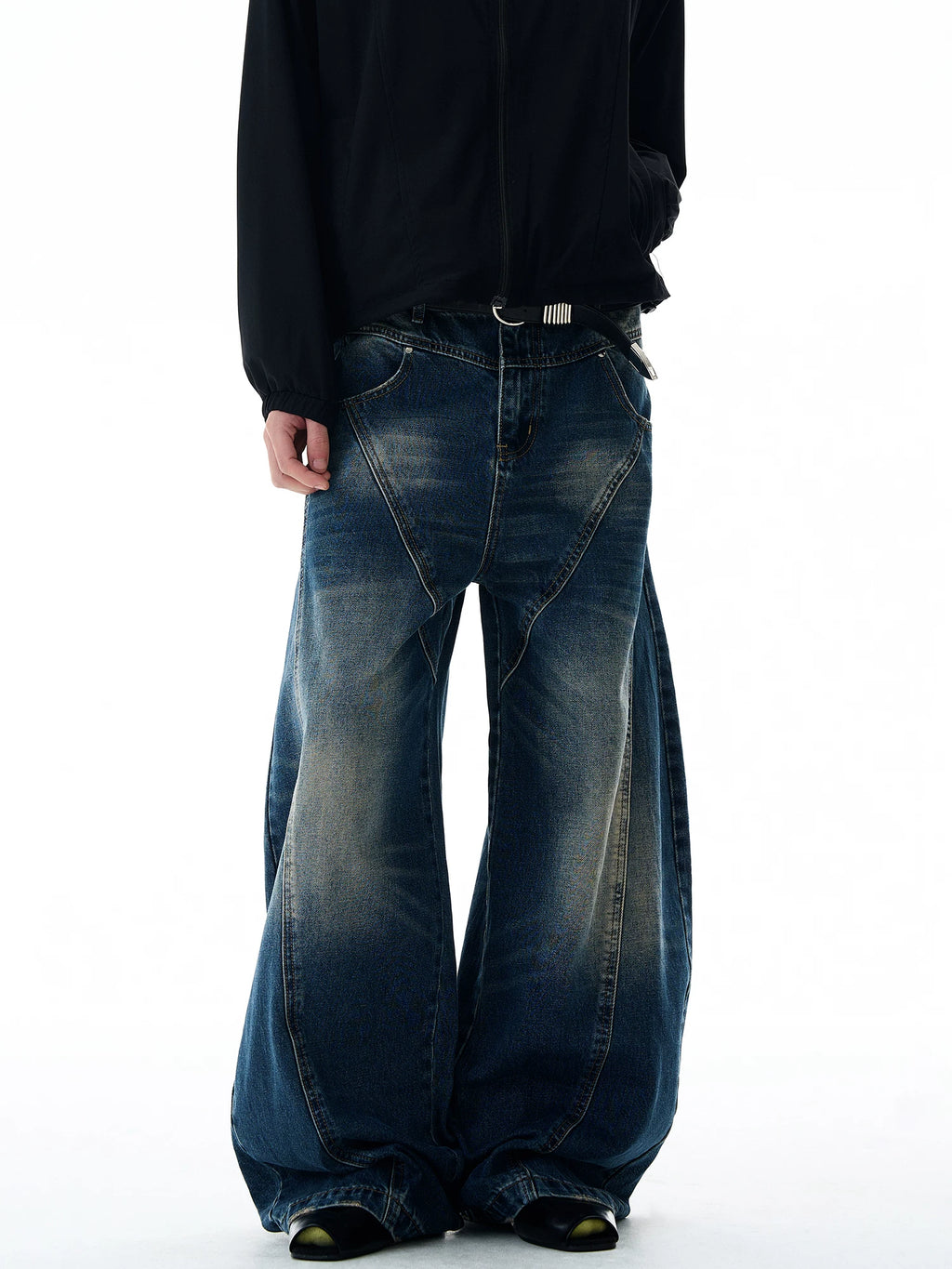 ISIETS Splicing Deconstructed Scimitar Jeans