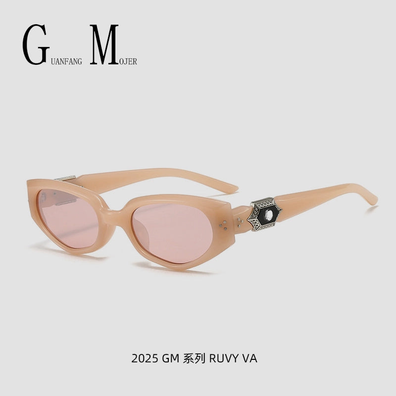 Retro GM Cat Eye Sunglasses Fashion Diamond UV Style