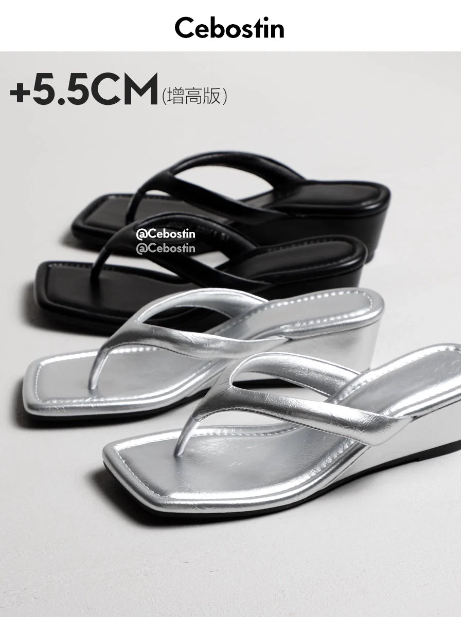 Cebostin Thick-soled Toe Slippers