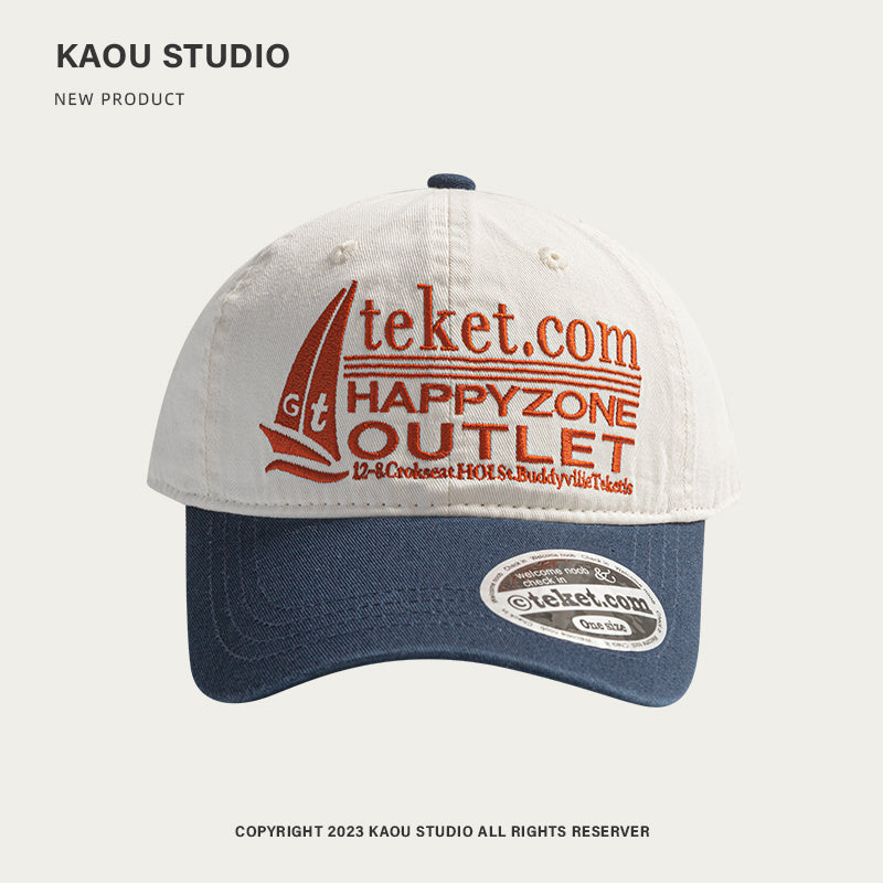 KAOU GT Sailboat White Color-block Letter Cap