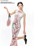 YEDM Retro Velvet Cheongsam Dress