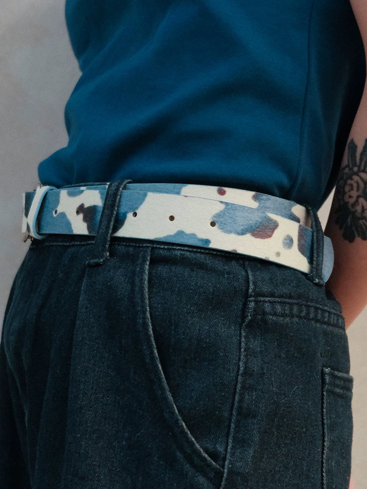 Darkblue Store Multicolor Camouflage Thin Hip Hop Belt
