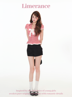 Limerance Tianli Dadai Red and White Plaid Shirt