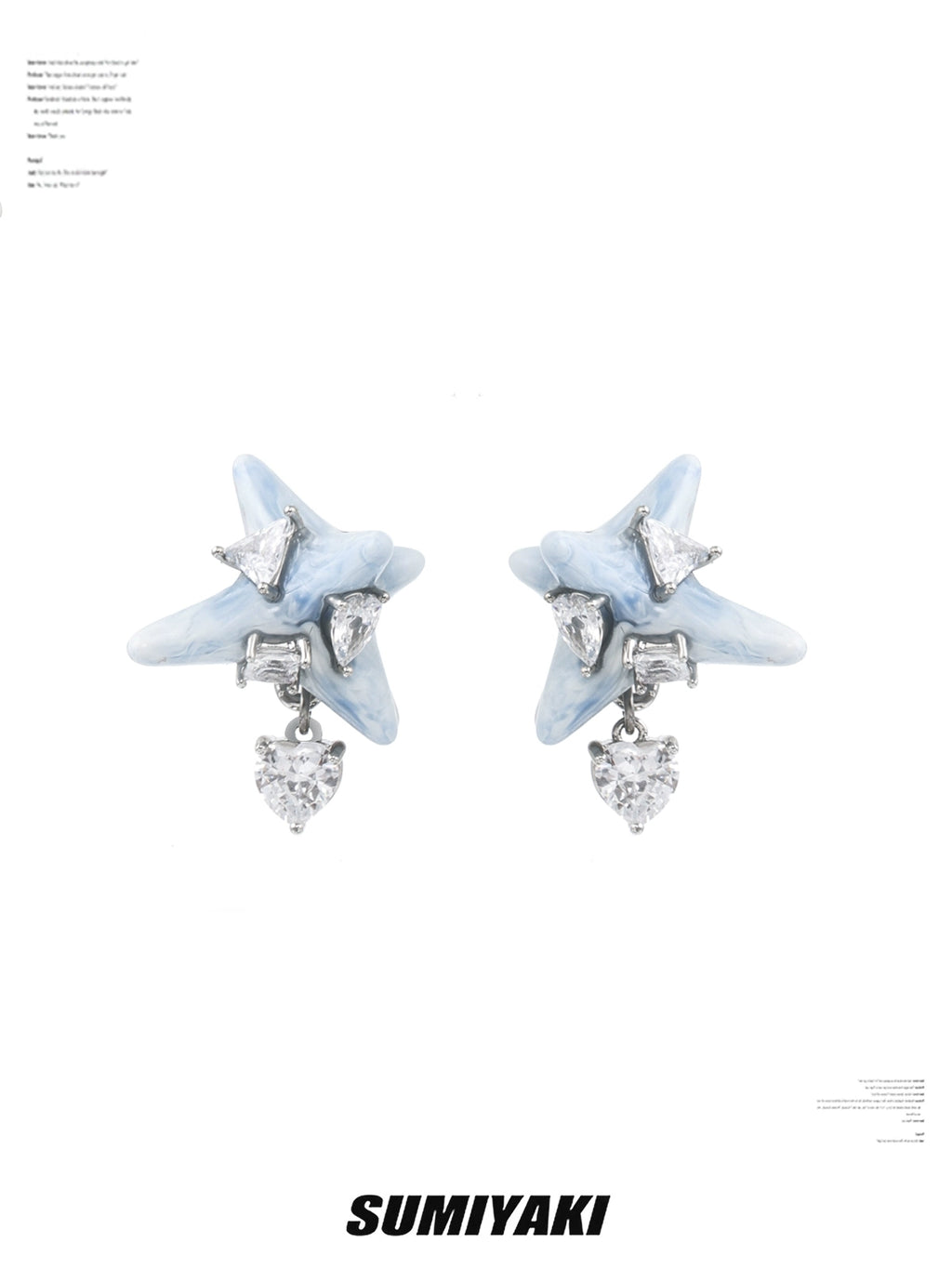 Virus Series Blue Cloud Glaze Earrings