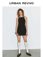 URBAN REVIVO Temperament Super Short Sleeveless Dress
