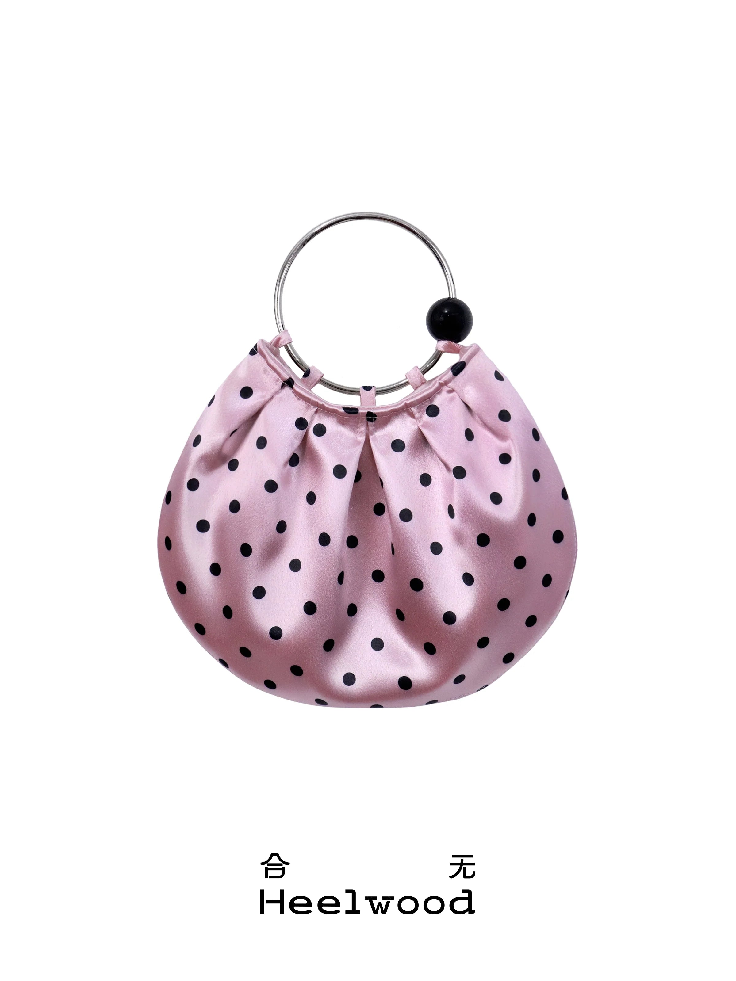 Heelwood Vintage Folded Portable Polka Dot Bag
