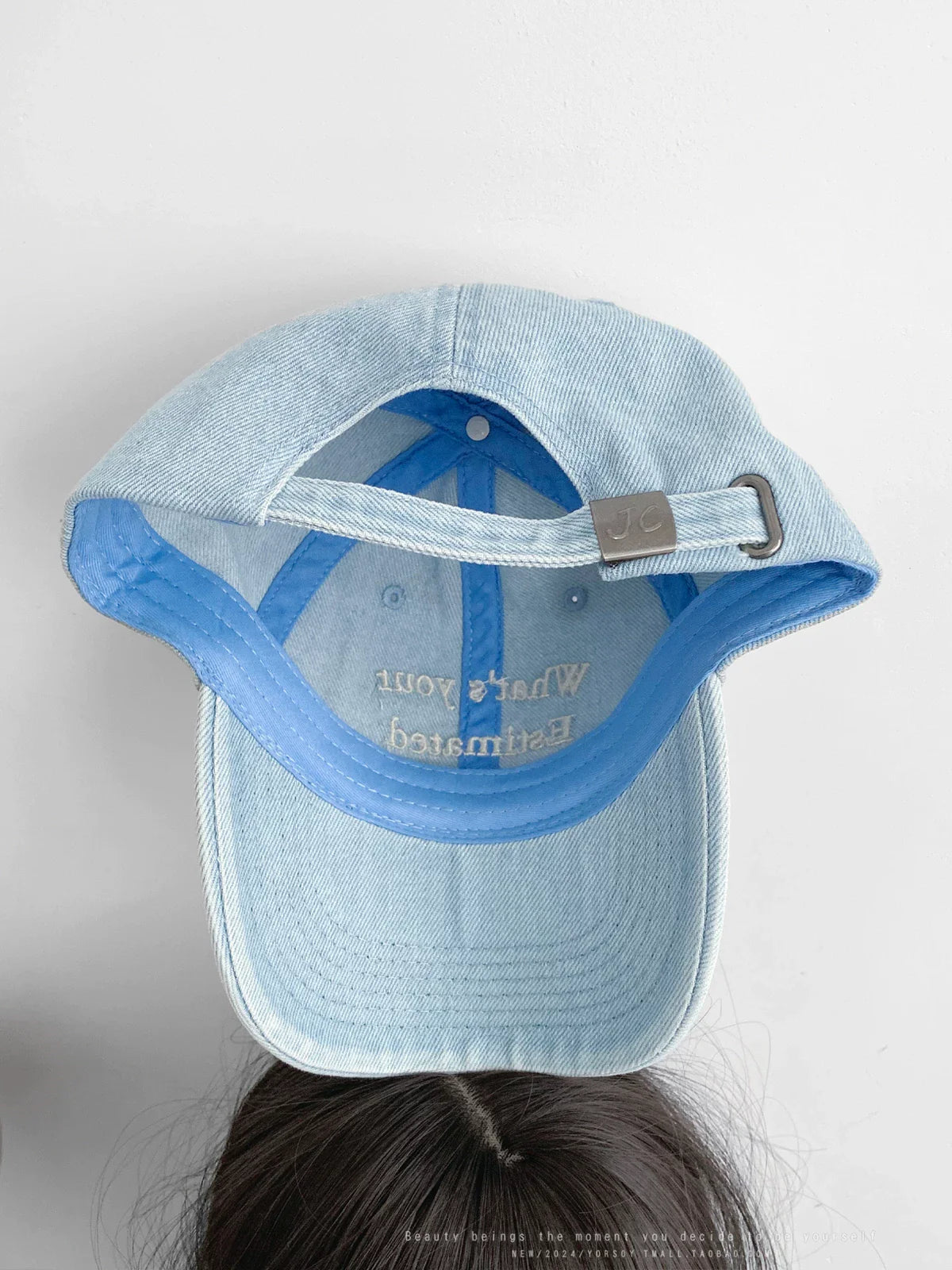 YORSOY Vintage Denim Alphabet Baseball Cap