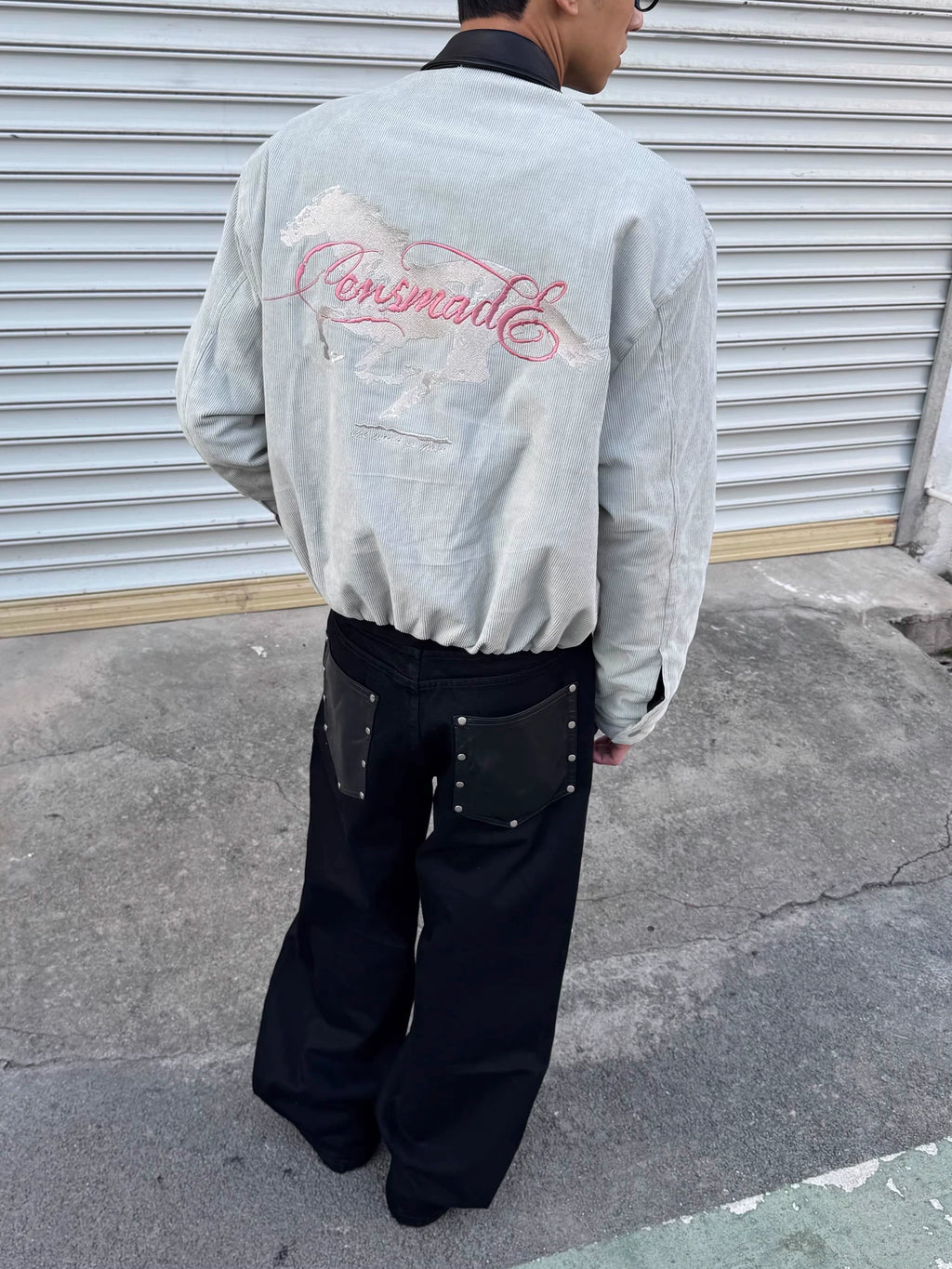 CENSMADE Corduroy Embroidered Work Jacket