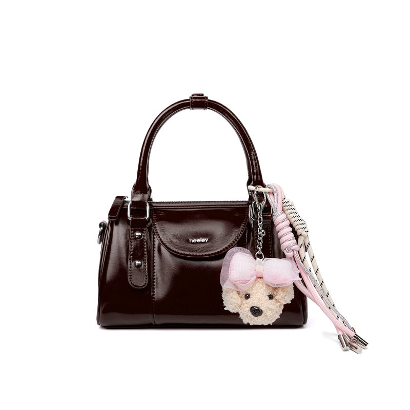 Neeley Soft Wax Leather Boston Pillow Bag