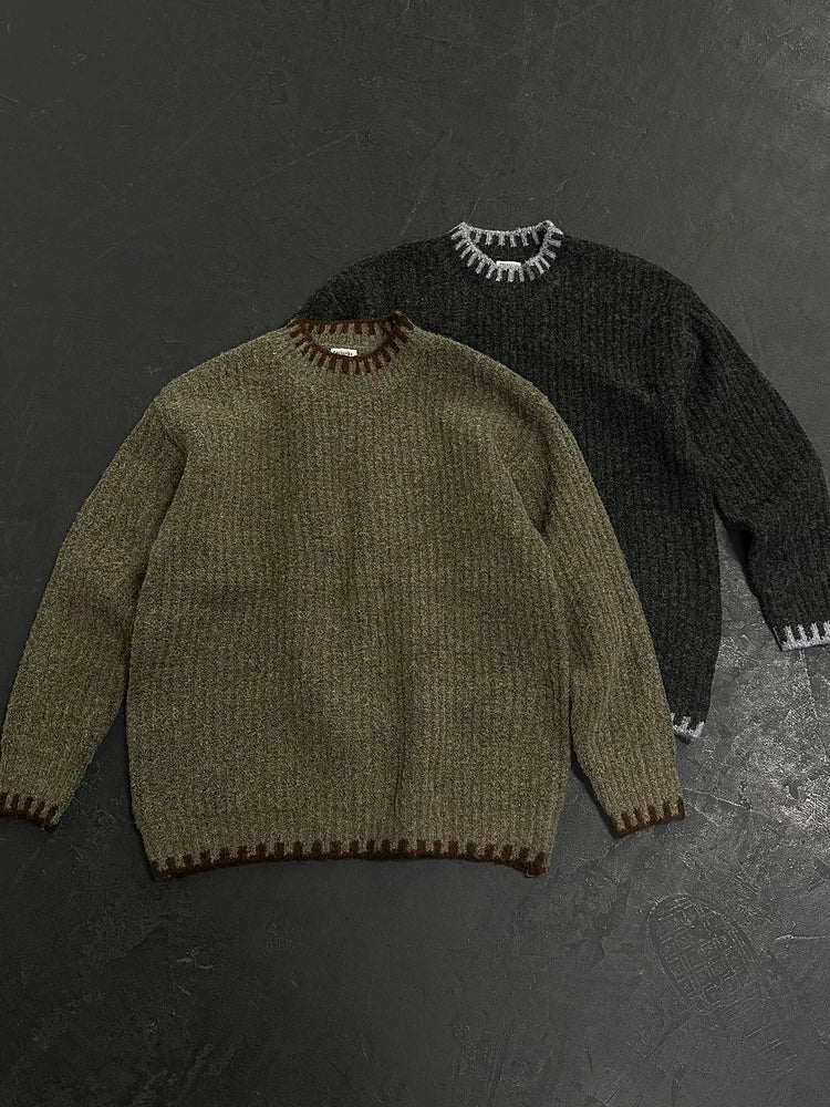 GRAYDREAMS Retro Lazy Style Knit Sweater