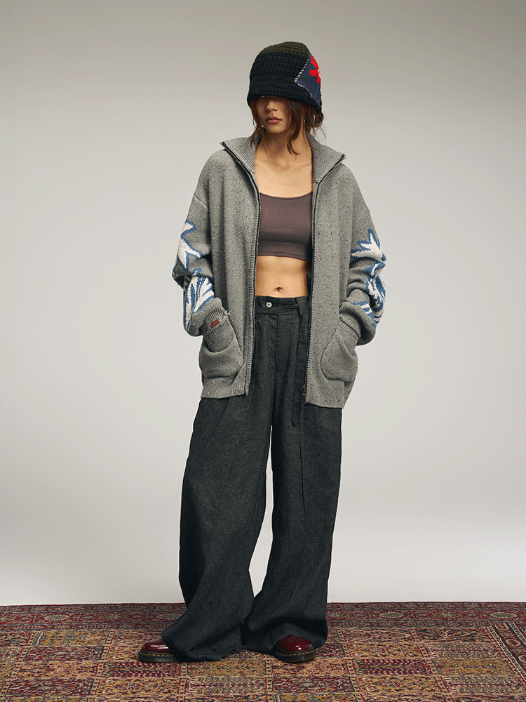 OSCill Ink Jinglan Zipper Sweater Cardigan