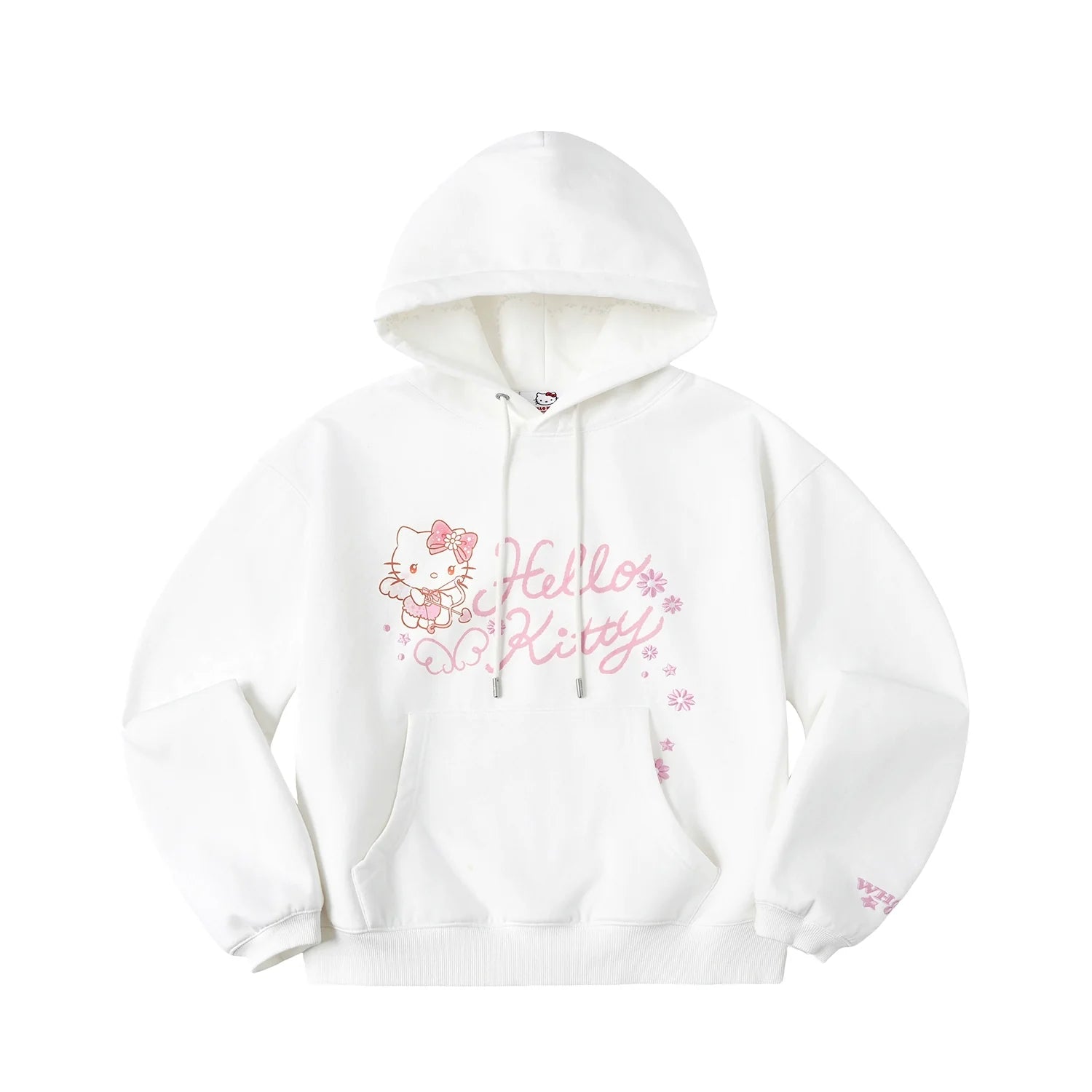 WHOOSIS Angel Embroidered Hooded Sweater
