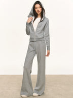 Anna Aneae Hooded Short Sweater Sports Two-piece Set