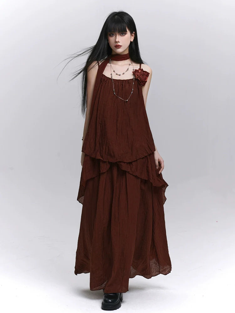 LADYGHOST Cold Artistic Suit Dress