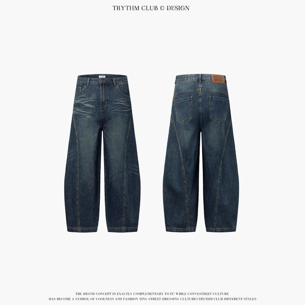 TRYTHMCLUB Wide-leg Baggy Retro Jeans