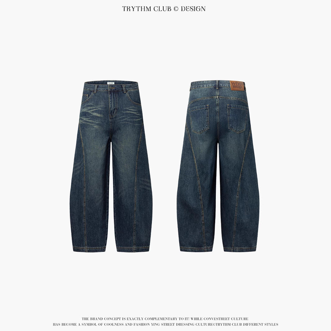 TRYTHMCLUB Wide-leg Baggy Retro Jeans