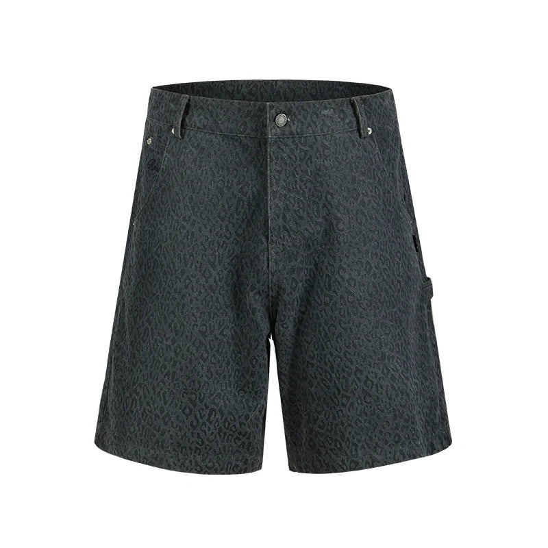 Remedy Loose Straight Leopard Tooling Shorts
