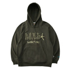 Battles Three-dimensional 3D Fluffy Letter Point Embroidered Hooded Sweater